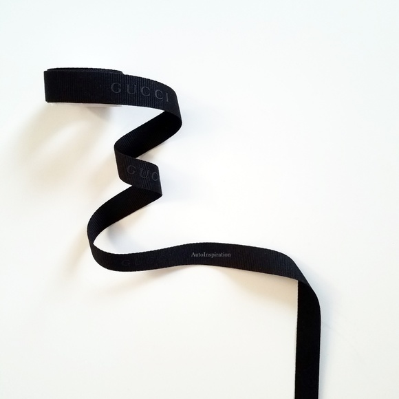 GUCCI Black Grosgrain RIBBON Made in ITALY NEW - Picture 5 of 8